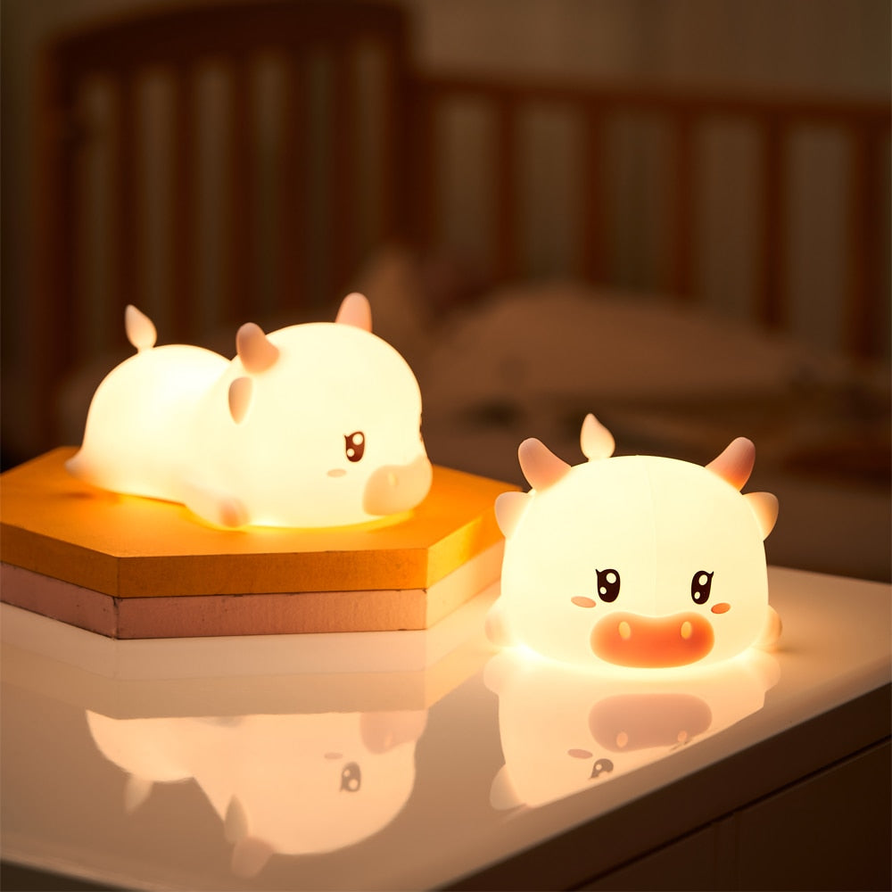 Lampe veilleuse LED tactile vache • Veilleuse